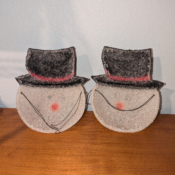 Vintage Snowman Outdoor Porch Light Covers - Picture 2 of 8